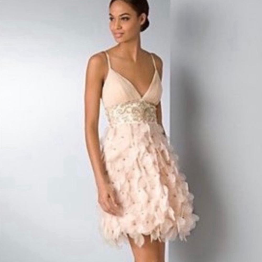 Sue Wong silk chiffon beaded dress